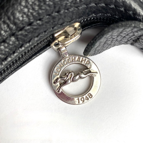 *RARE* Vintage Leather Longchamp Jackie-O Hobo, Purse, Shoulder Bag in Black - Picture 3 of 3